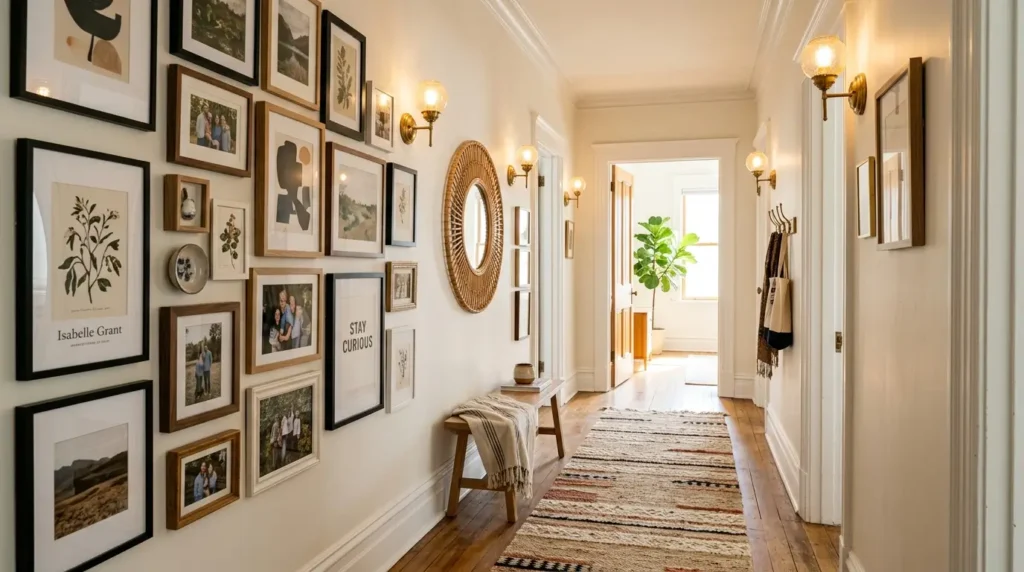 Hallway with gallery wall and 202608260327