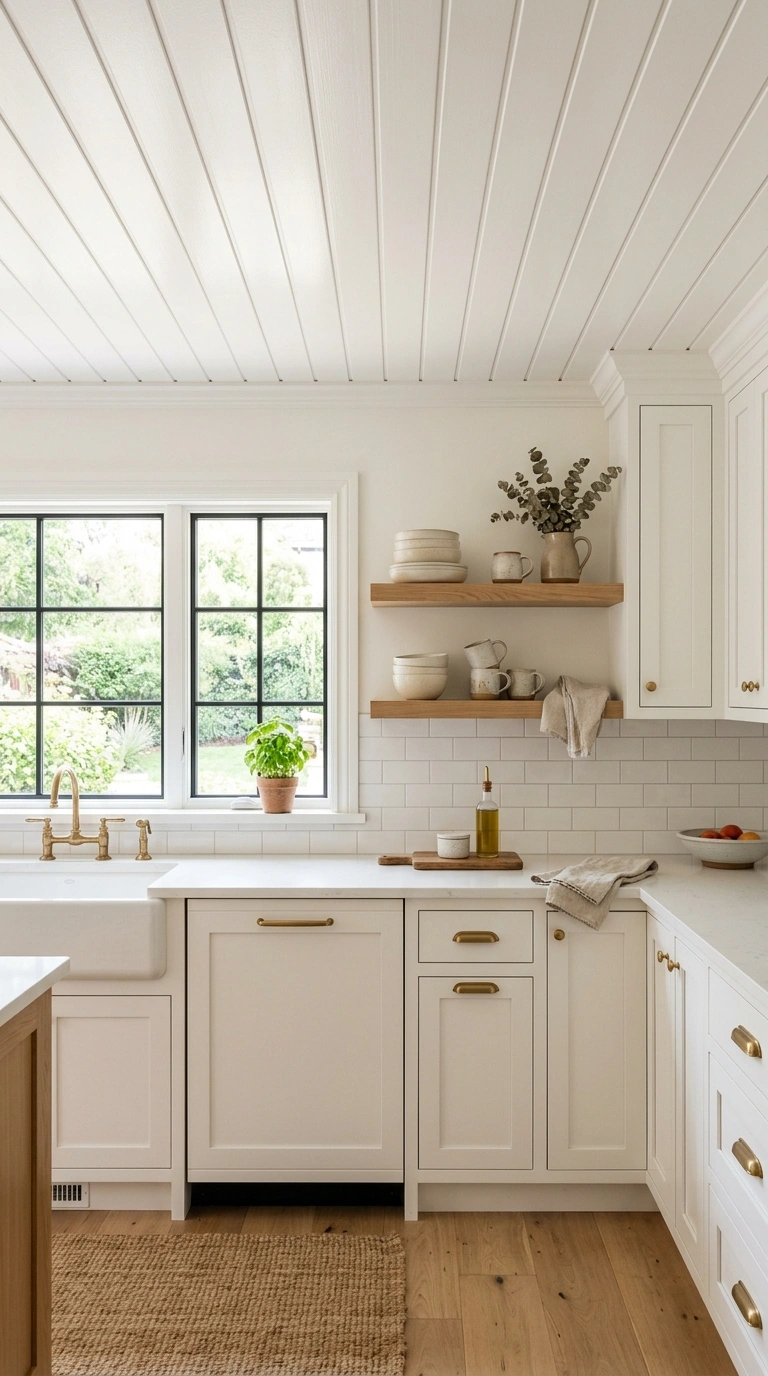 001 Classic White Kitchen A bright white kitchen with