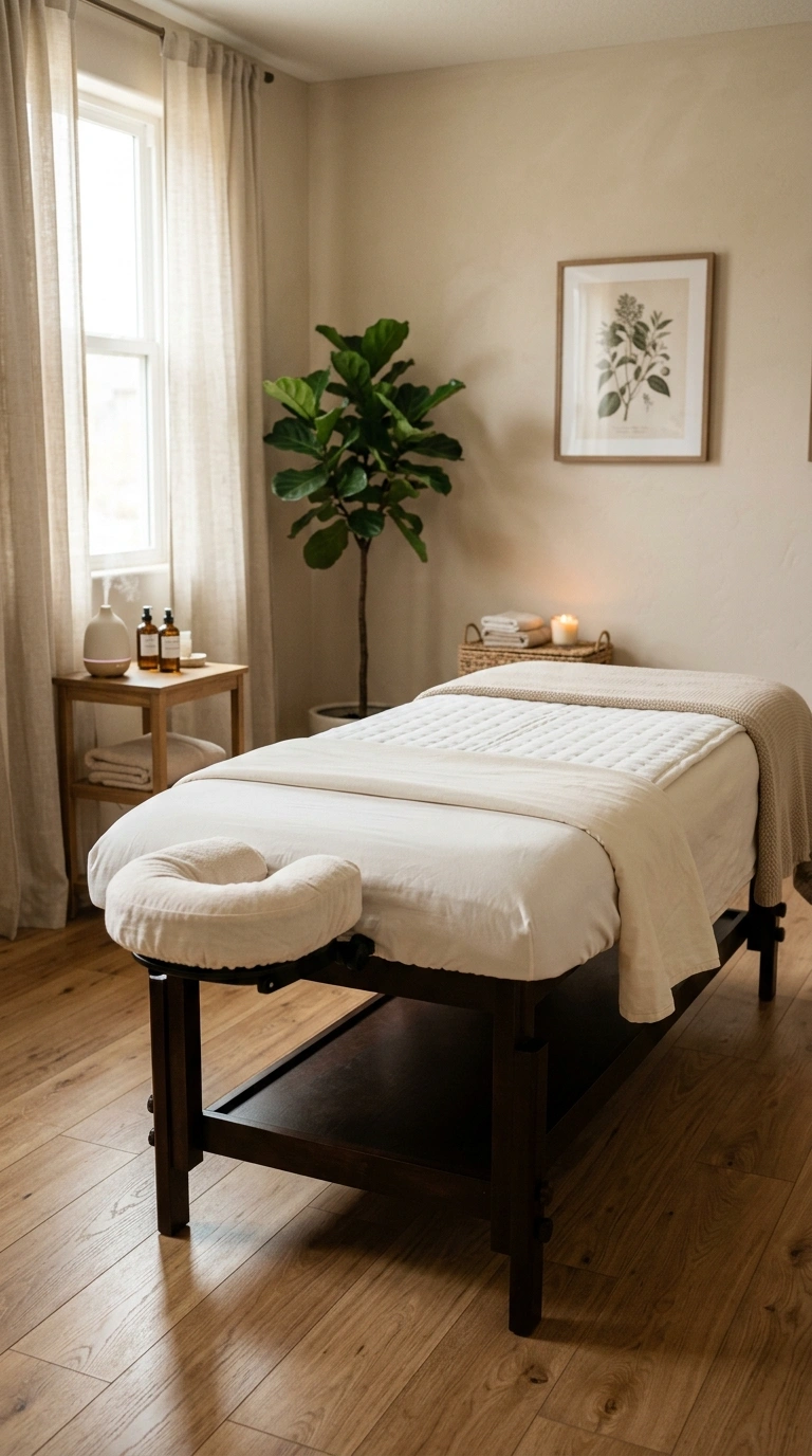 24 Dreamy Massage Room Ideas for Your Own Home Spa 2 001 Heated Massage Table A professional massage table