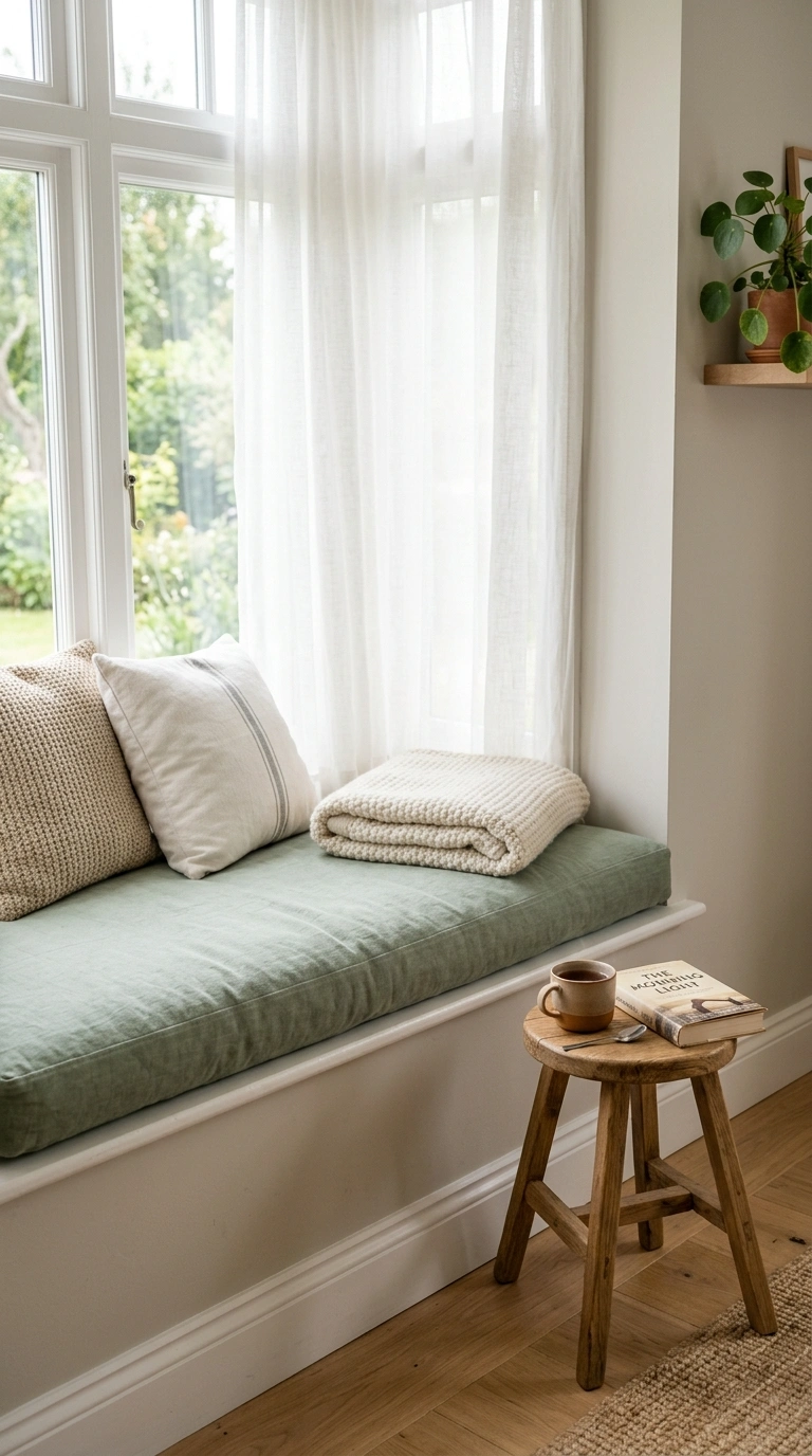 23 Simple Reading Nook Ideas You Can Set Up Today 2 001 Window Seat Cushion A deep window sill with a thic