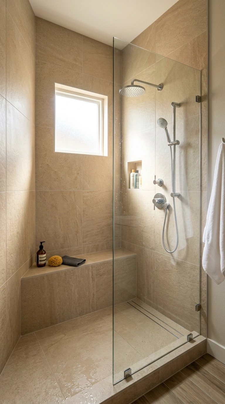 002 2 Walk In Shower Corner A corner walk in shower wi