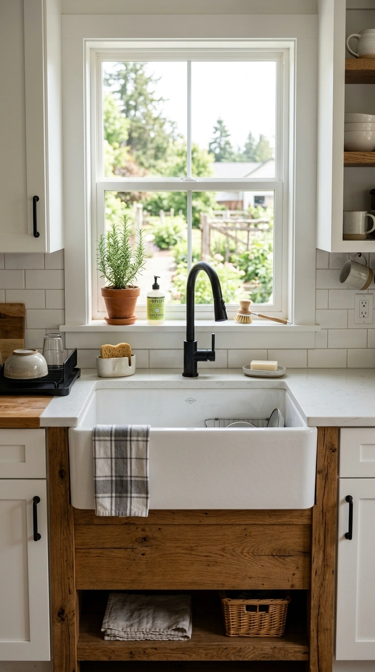 002 Farmhouse Kitchen Sink A farmhouse kitchen featuri