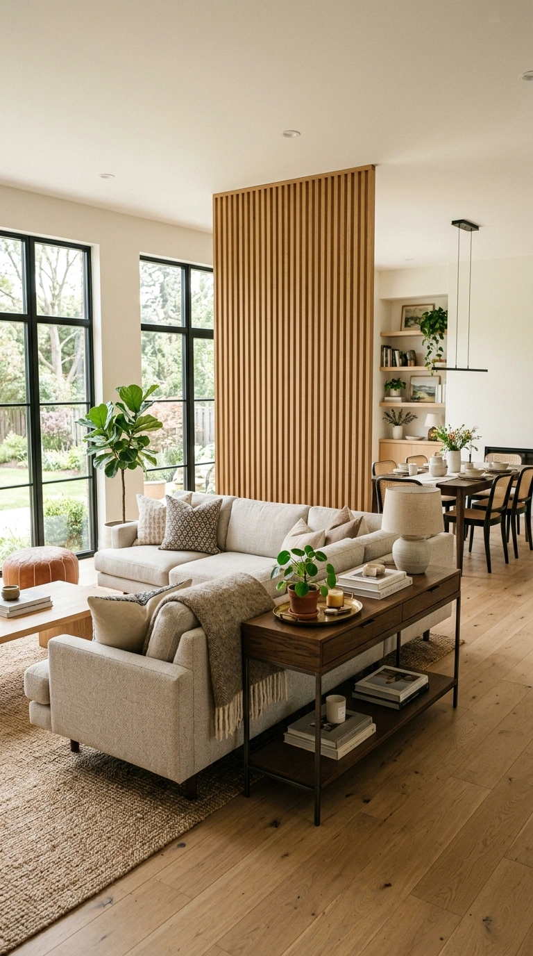 002 Floating Room Divider An open concept living and d 1