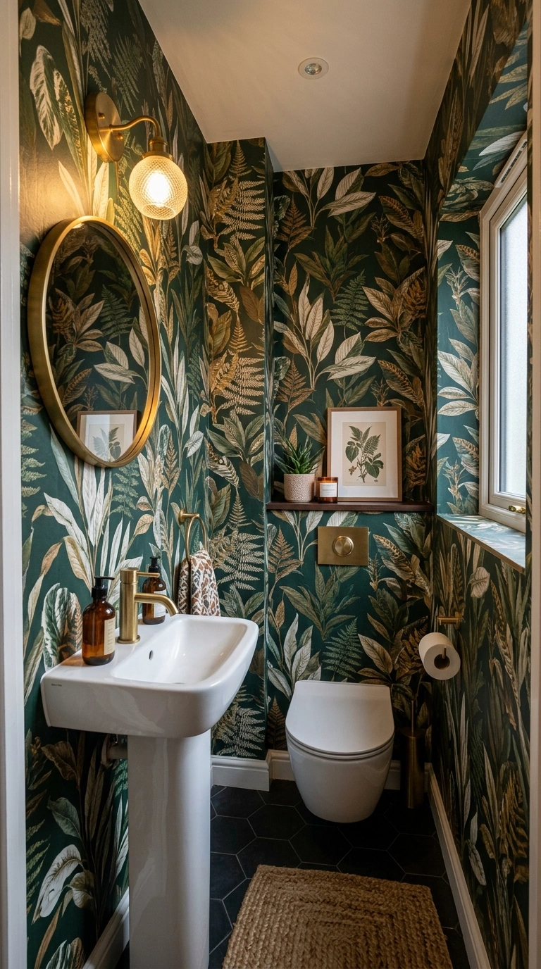002 Statement Wallpaper Panel A small downstairs toile
