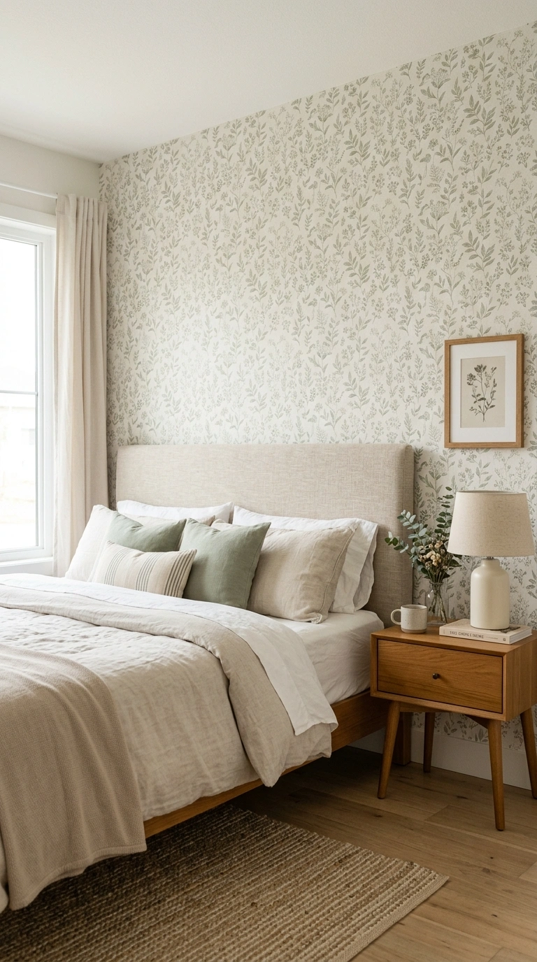 19 Easy Wall Ideas To Make Any Room Look New 5 004 Peel And Stick Wallpaper A bedroom wall covered in