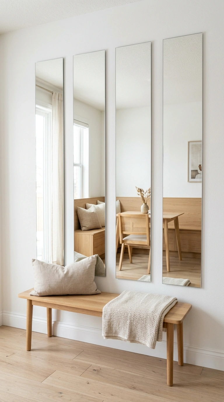 005 24Slim Mirror Panel Strips Four slim frameless ver