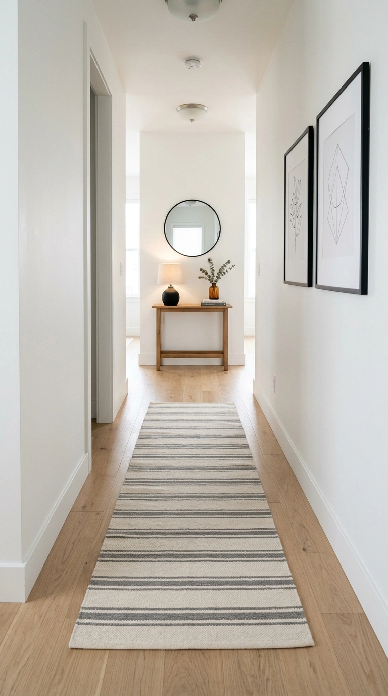 23+ Stunning Entryway Decor Ideas To Try Now 6 005 Narrow Hallway Runner A long narrow hallway with a