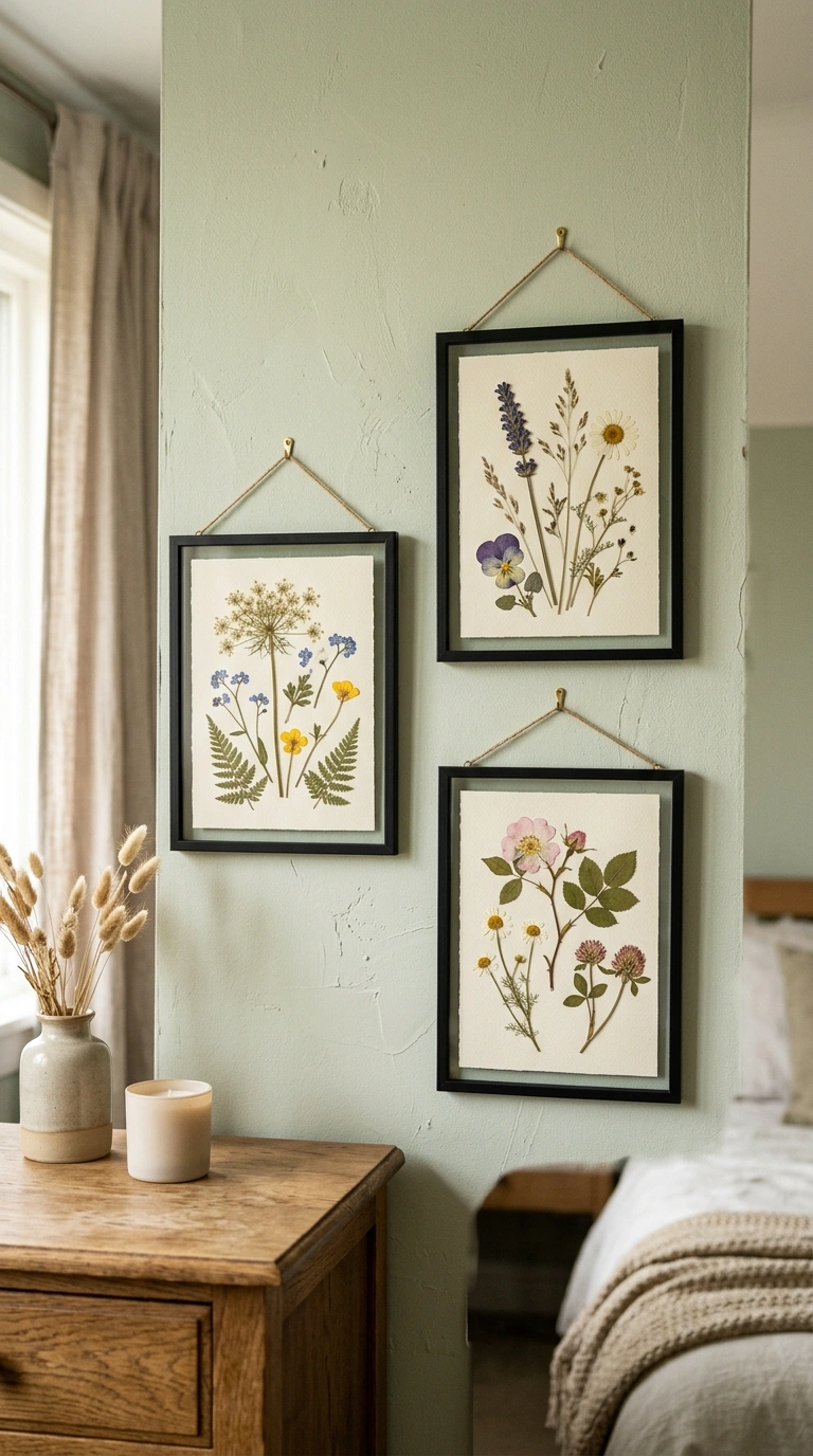005 Pressed Flower Frame A small grouping of three thi