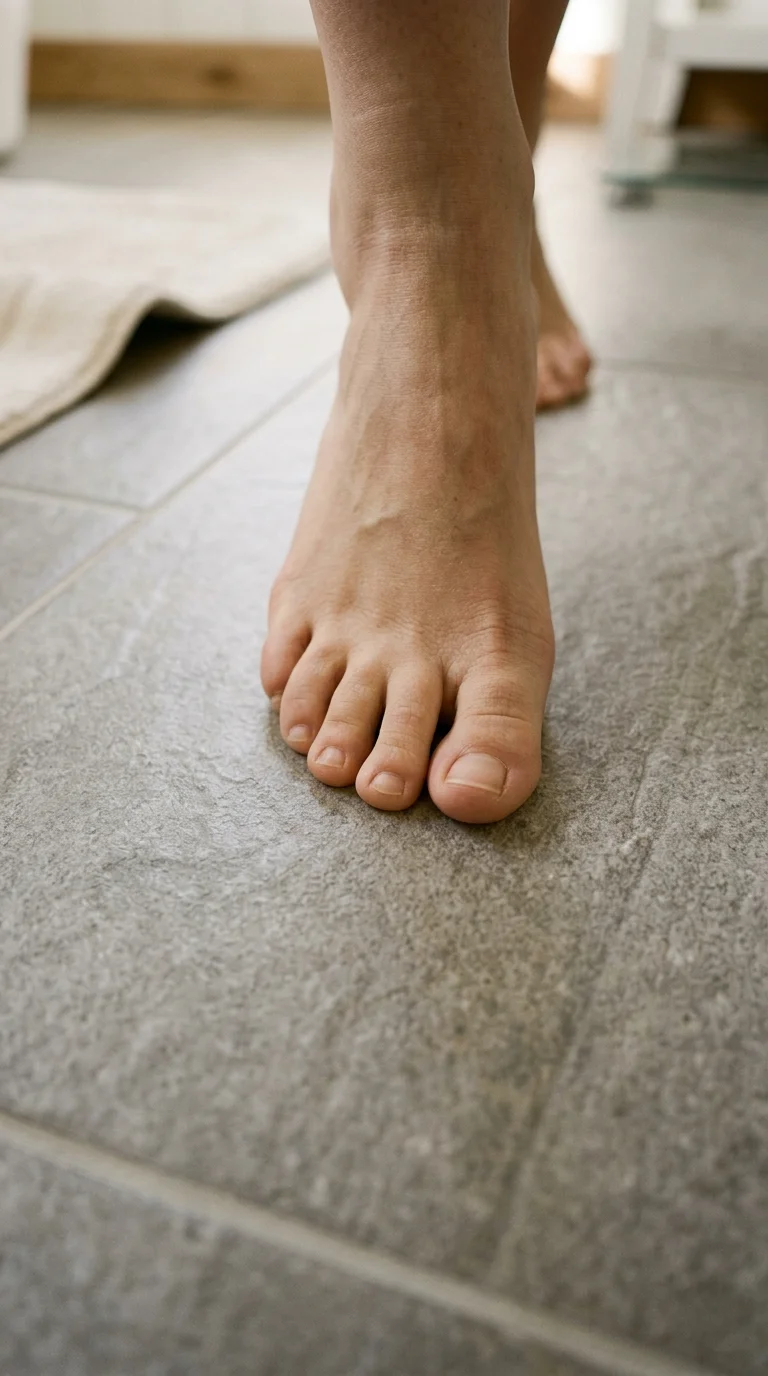 19 Bathroom Remodel Ideas to Refresh Your Space 7 006 Heated Tile Flooring A close up of warm gray tile