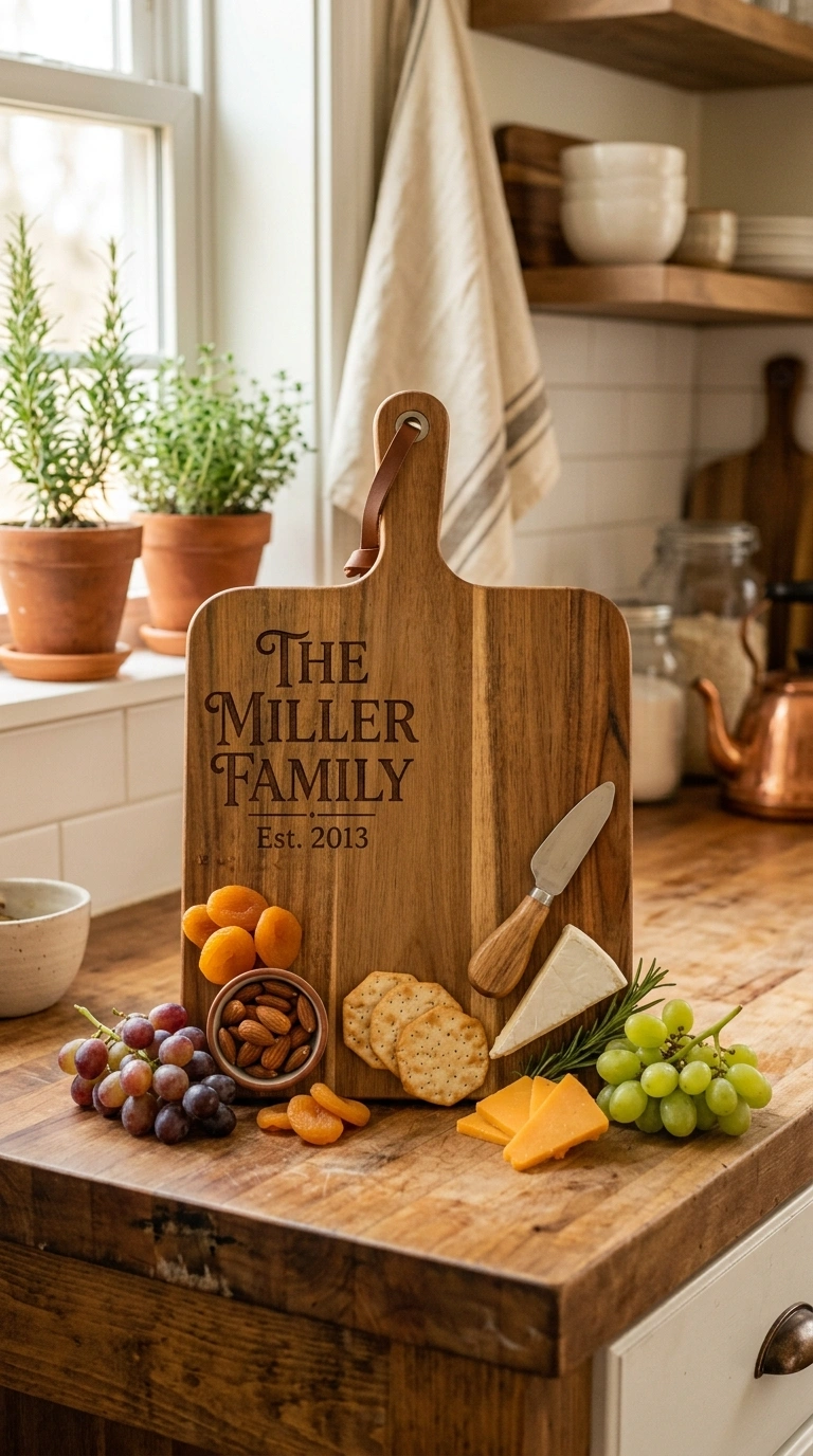 006 Personalized Cutting Boards A kitchen counter with
