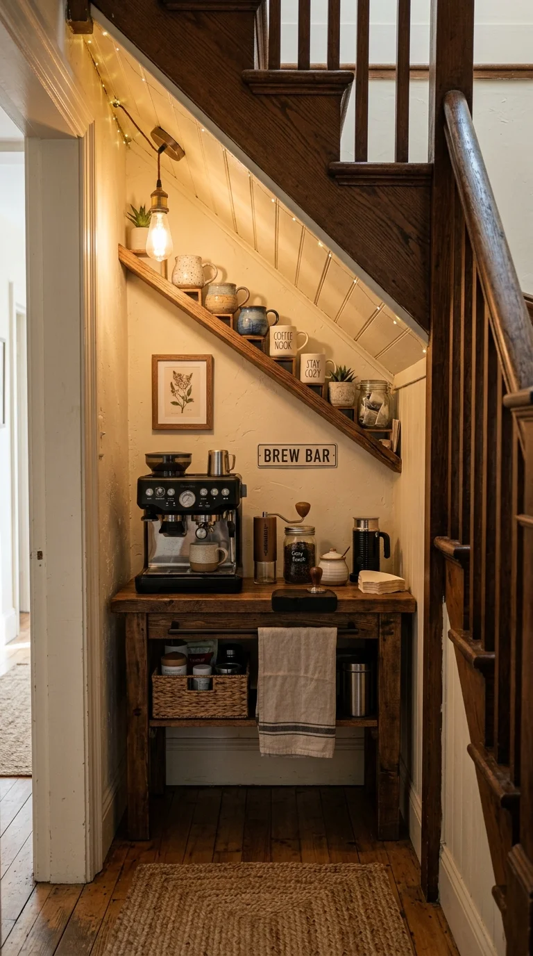 006 Under Stairs Coffee Spot A narrow under stairs noo