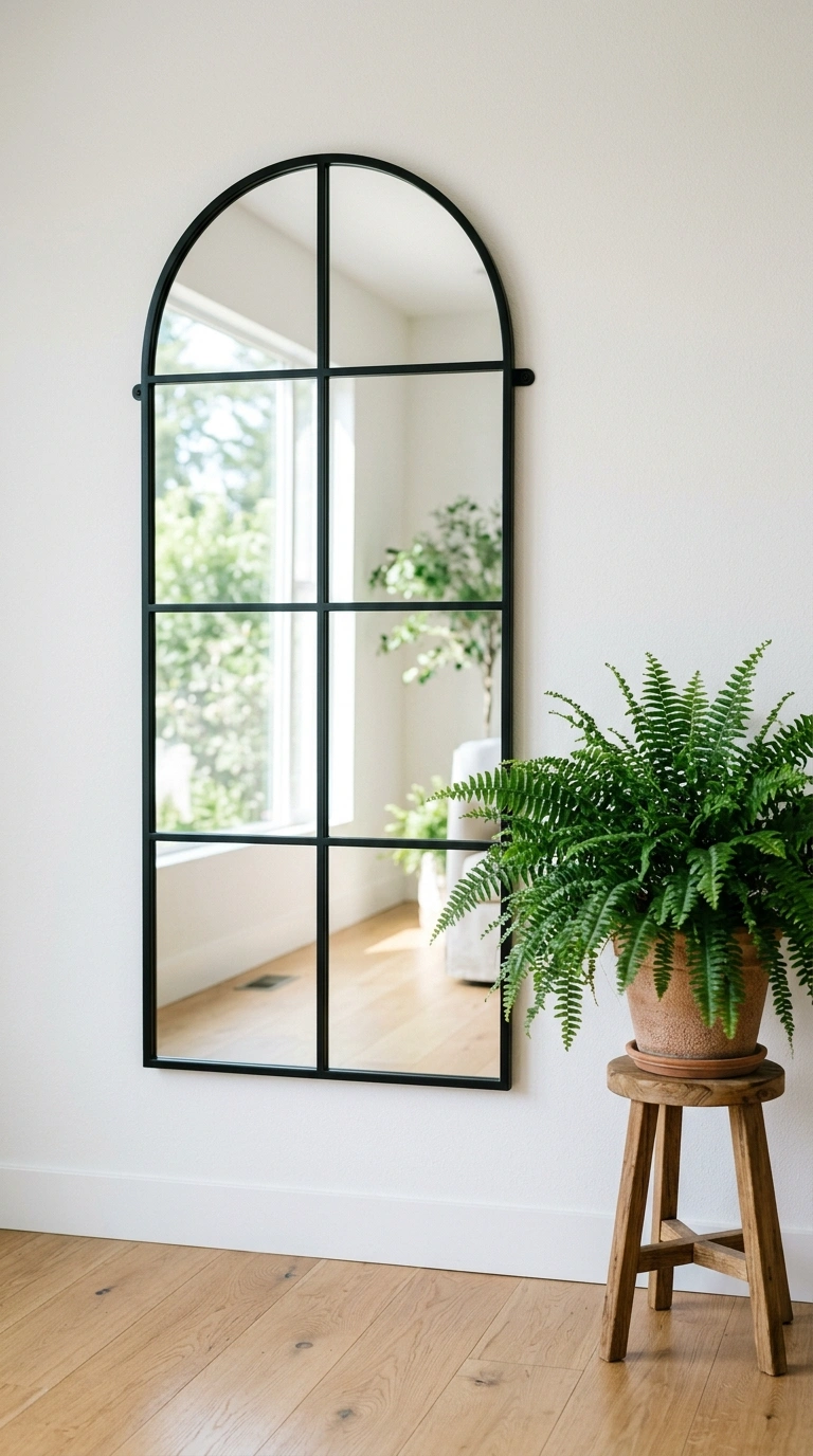 006 Window Style Grid Mirror A tall arched mirror divi