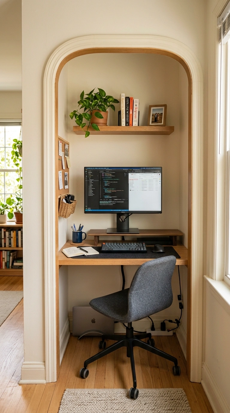 007 7 Closet Office Conversion A converted closet with