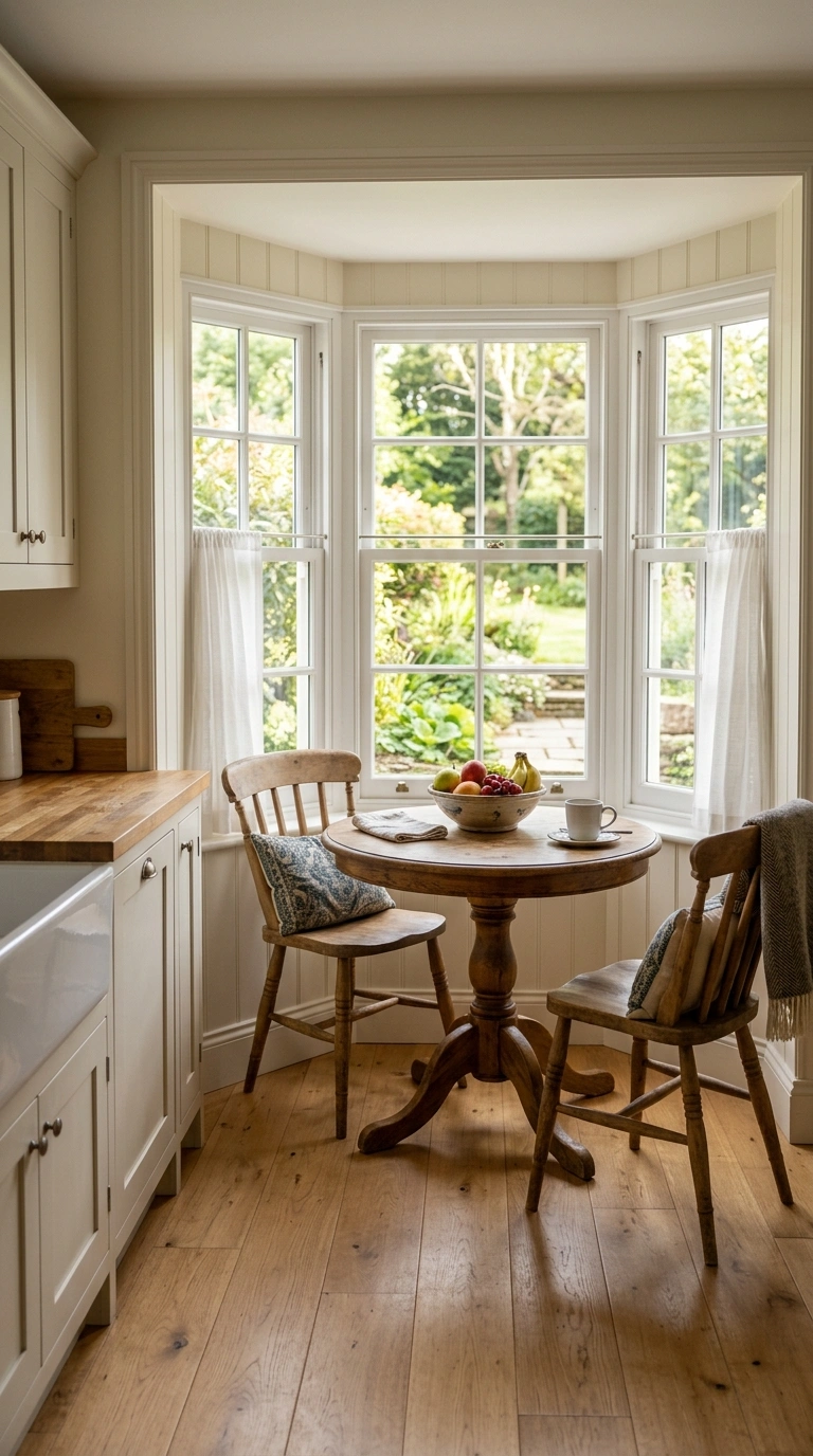 008 Bay Window Breakfast Nook A kitchen bay window wit