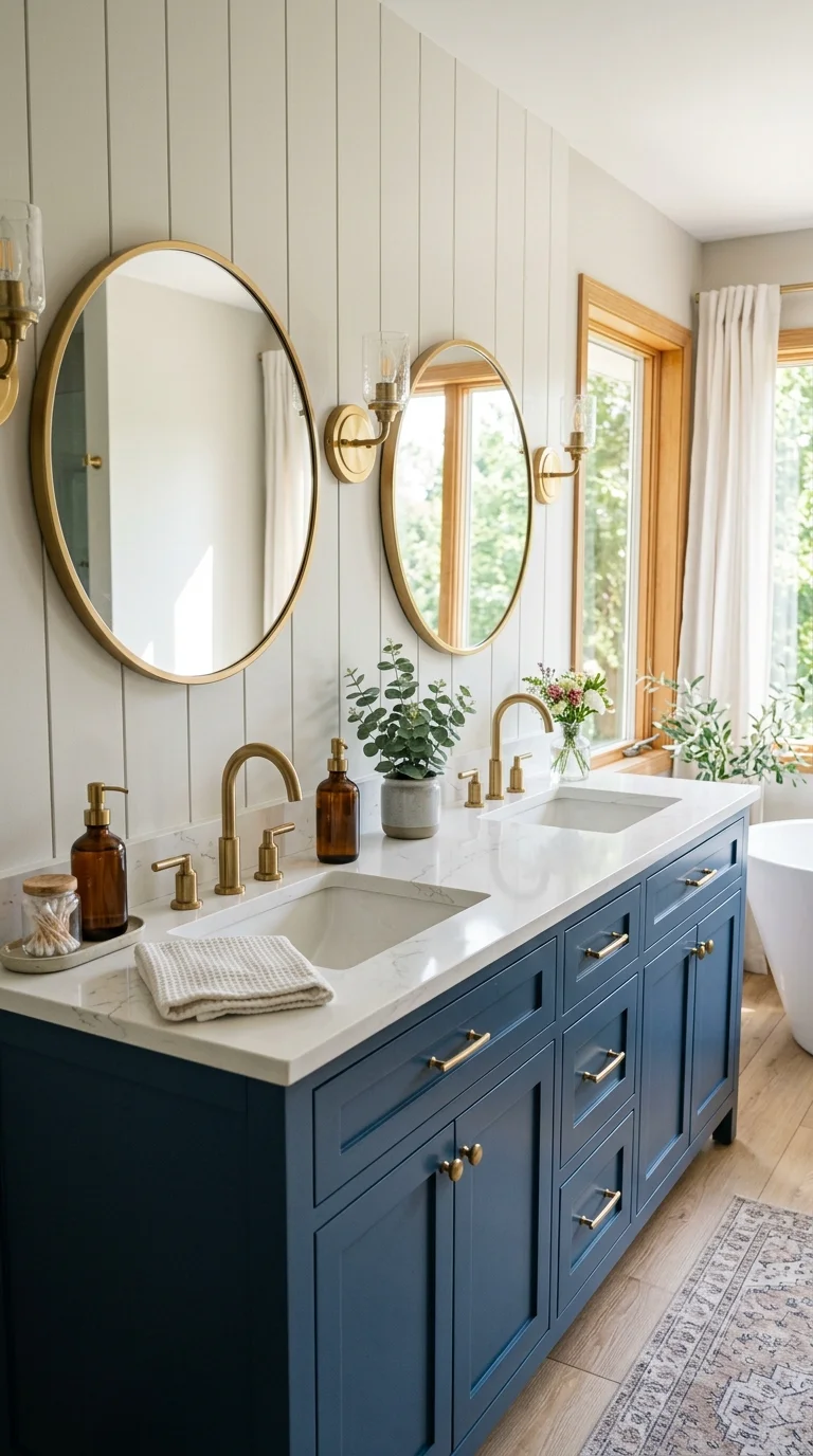 19 Bathroom Remodel Ideas to Refresh Your Space 9 008 Double Sink Vanity A wide double sink vanity with