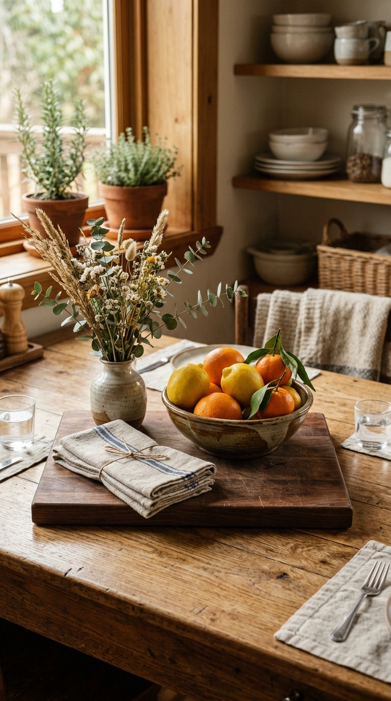 008 Layered Cutting Board Display A wood kitchen table 1