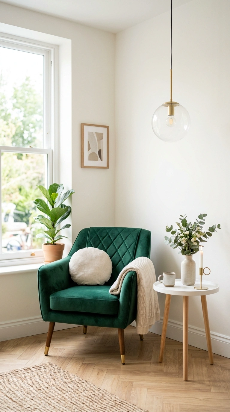 22 Stunning Beauty Salon Interior Design Ideas on a Budget 9 008 Velvet Accent Chairs A salon waiting corner with a
