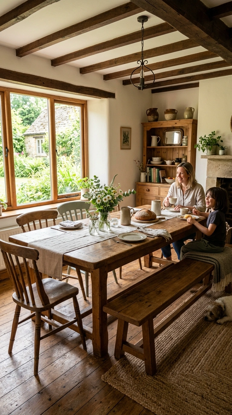 009 Farmhouse Dining Table A farmhouse dining room fea