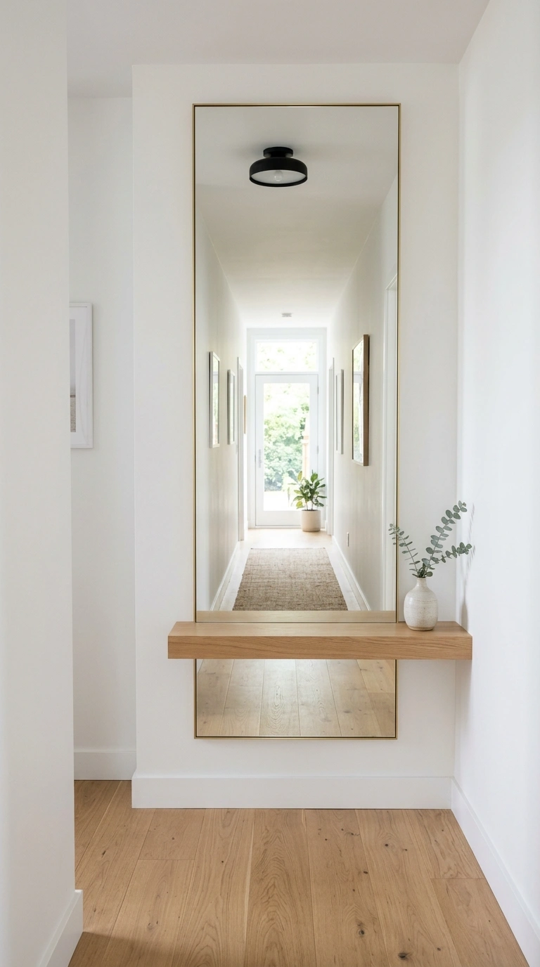 009 Narrow Hallway Mirror A tall narrow vertical mirro