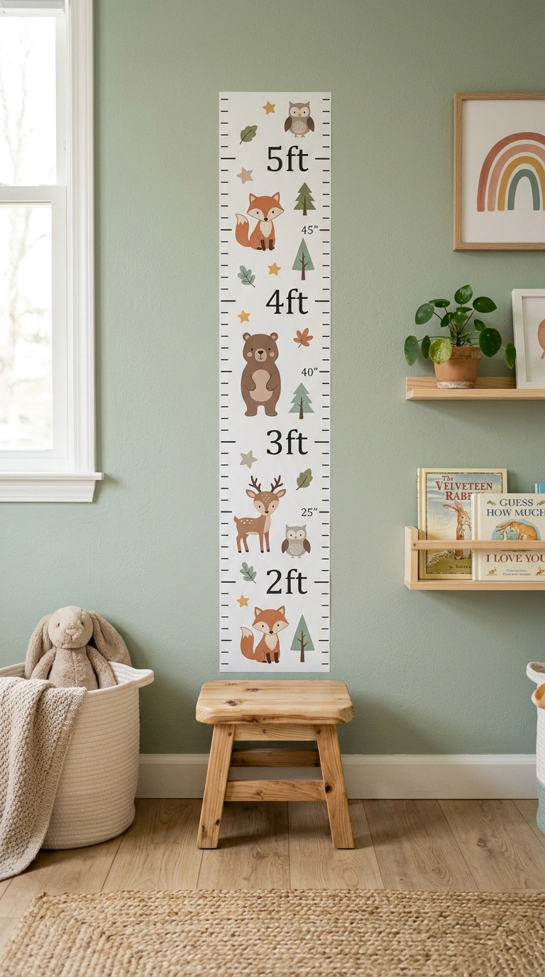 009 Vinyl Wall Decals A soft pastel nursery wall with