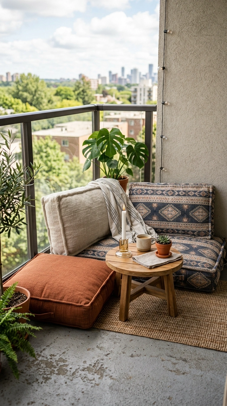 009 Weatherproof Cushion Corner A low balcony lounge c