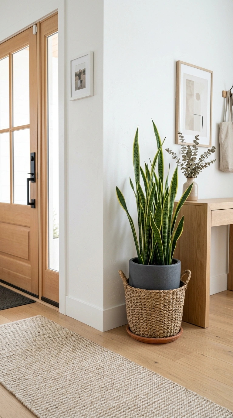 23+ Stunning Entryway Decor Ideas To Try Now 11 010 Tall Plant Corner A bright corner near a front doo