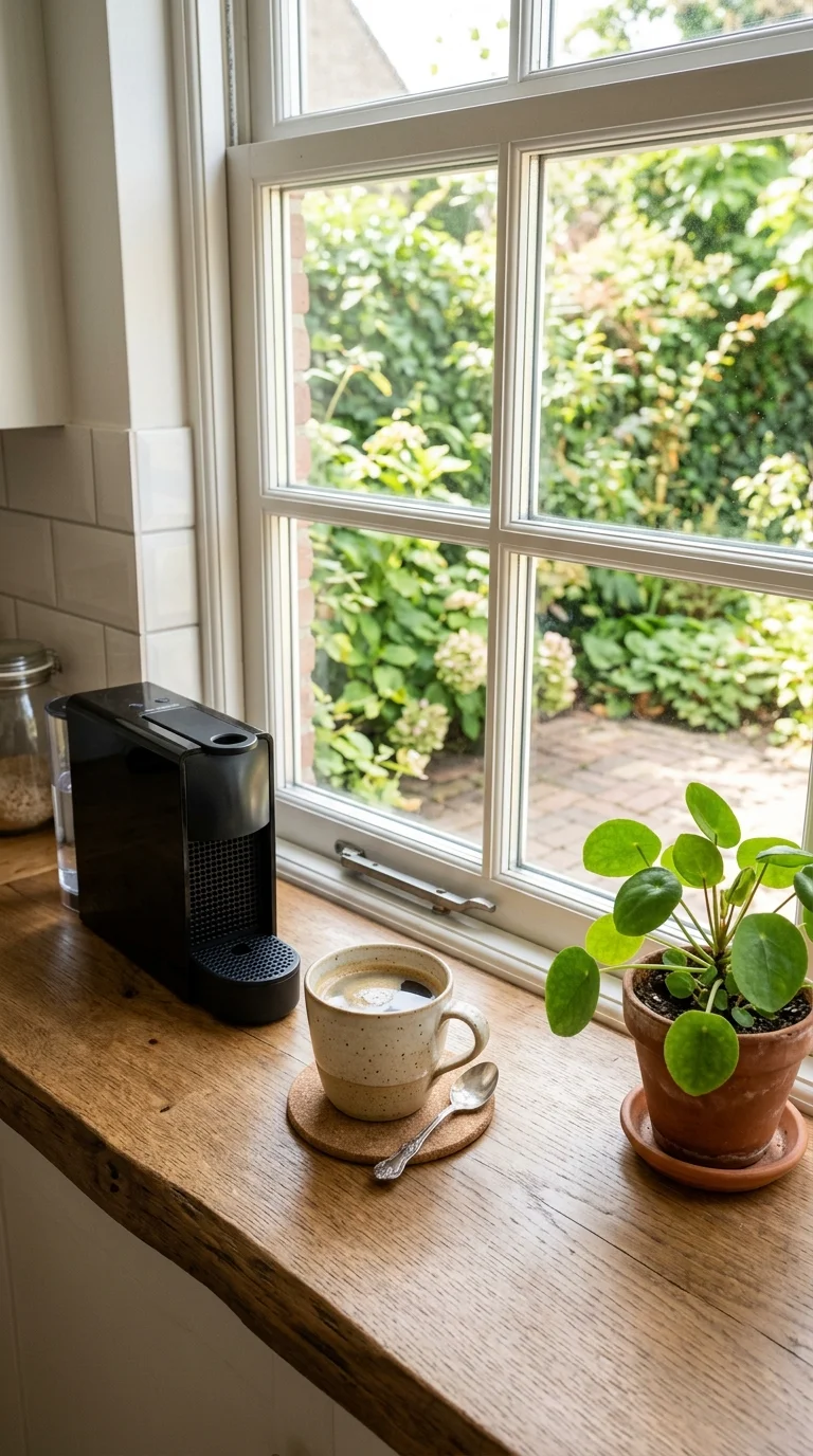 010 Windowsill Coffee Corner A deep kitchen windowsill