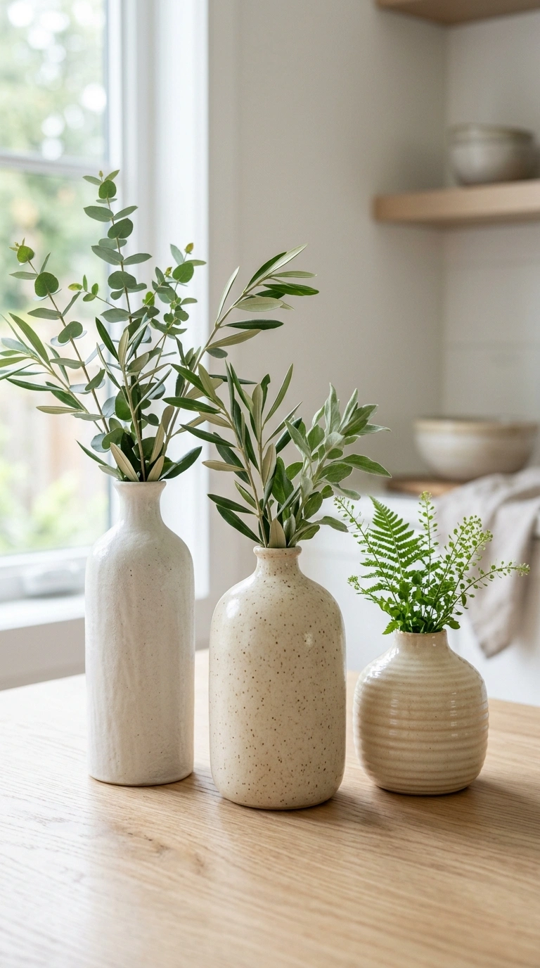 011 Ceramic Vase Collection A modern kitchen table wit