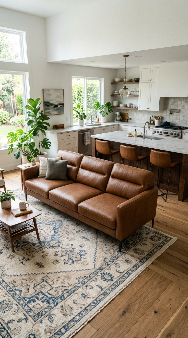 011 Open Plan Recliner An open plan living and kitchen