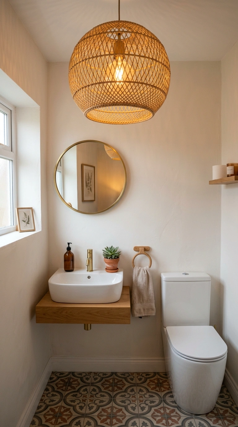 011 Statement Pendant Light A small downstairs toilet