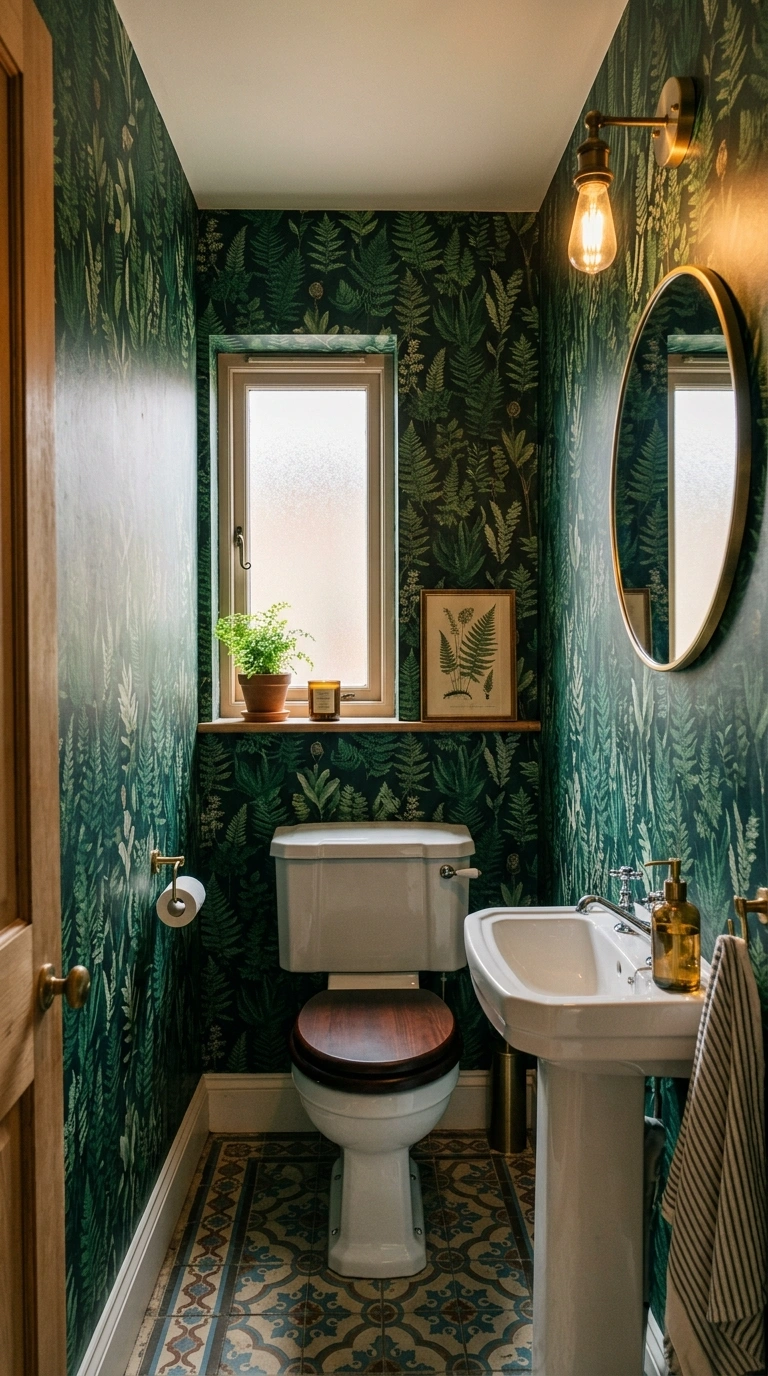 012 Botanical Print Wallpaper A small downstairs toile