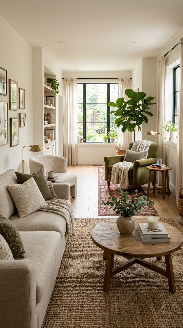 012 Create Two Zones A long narrow living room split i
