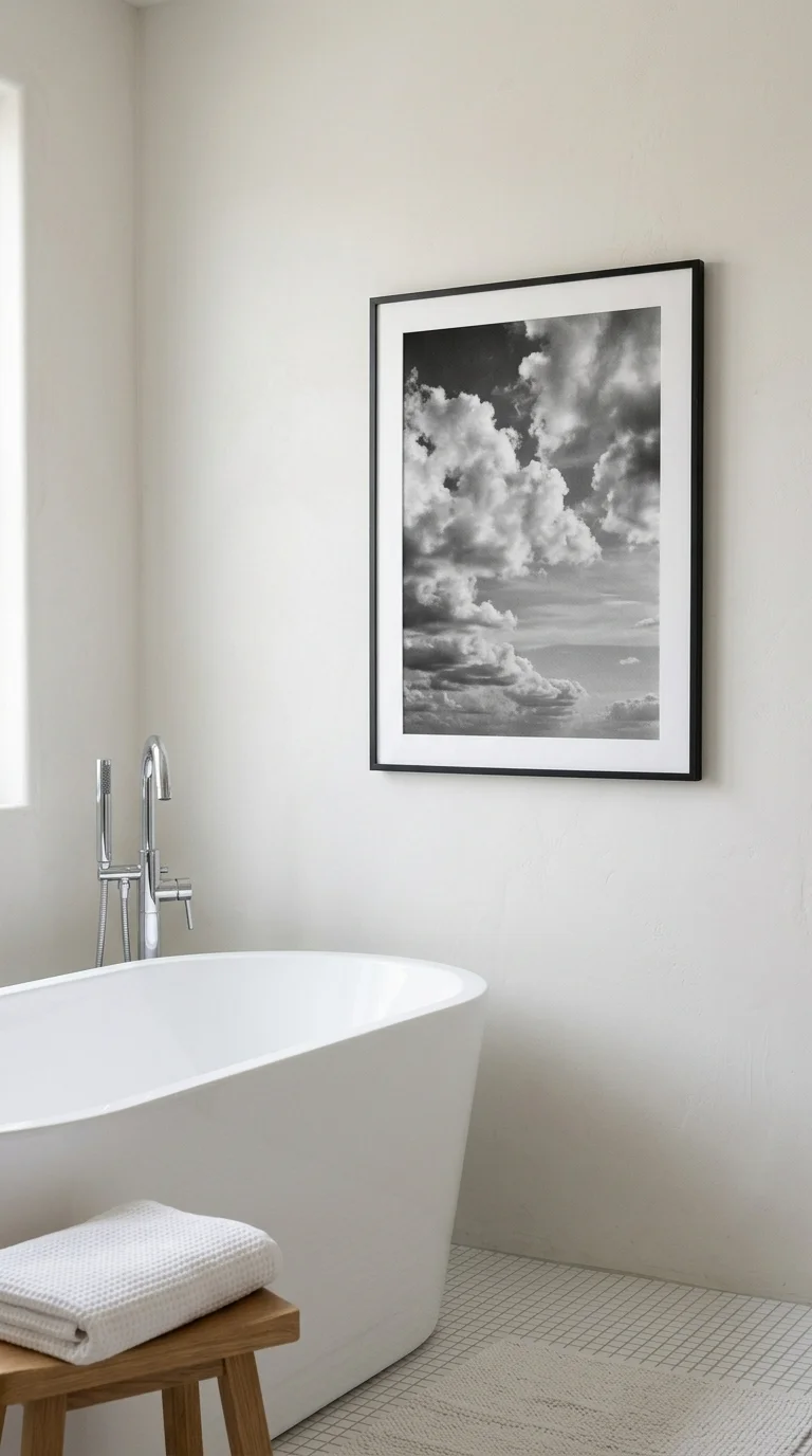 012 Minimalist Photography Print A single black and wh