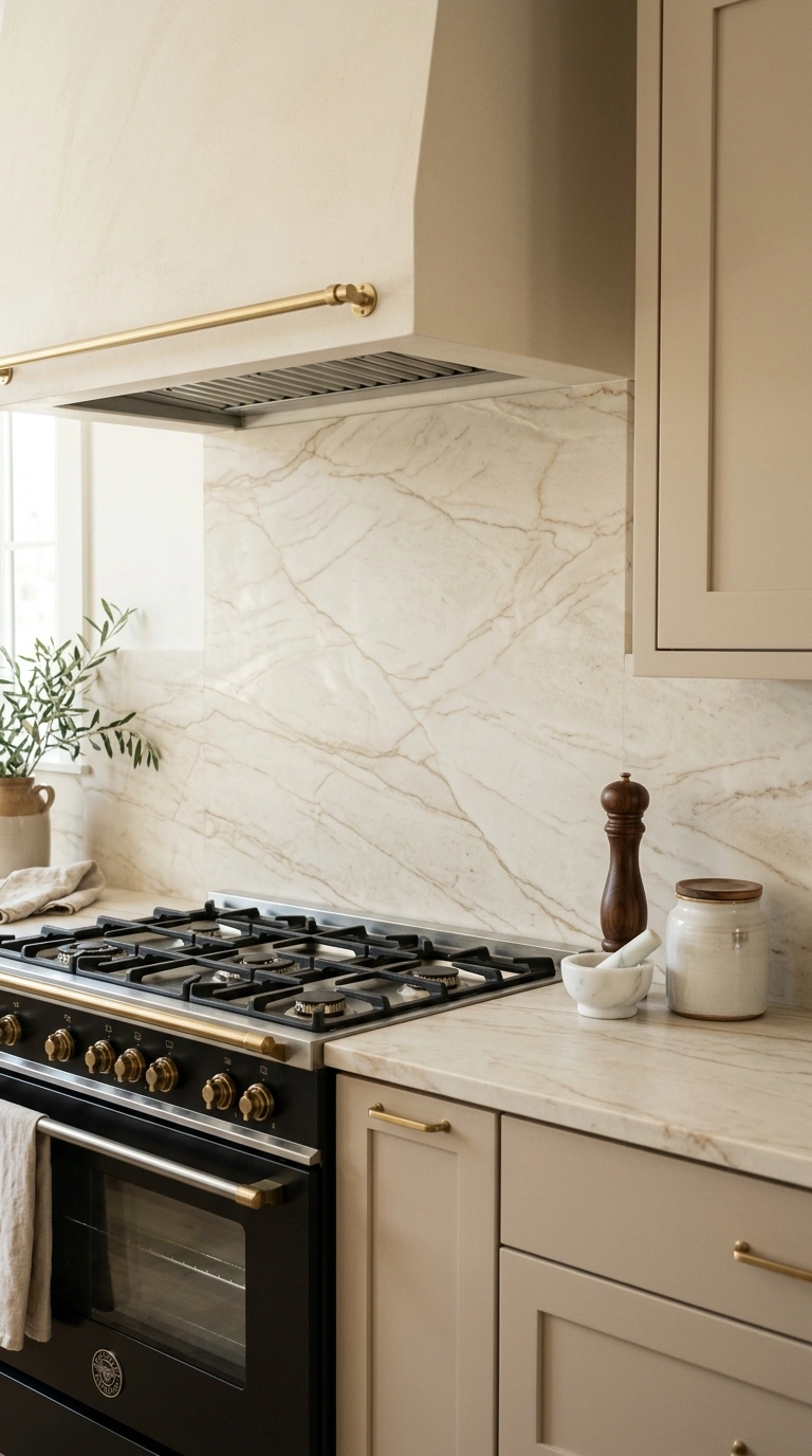 012 Stone Slab Backsplash A cashmere kitchen with a cr