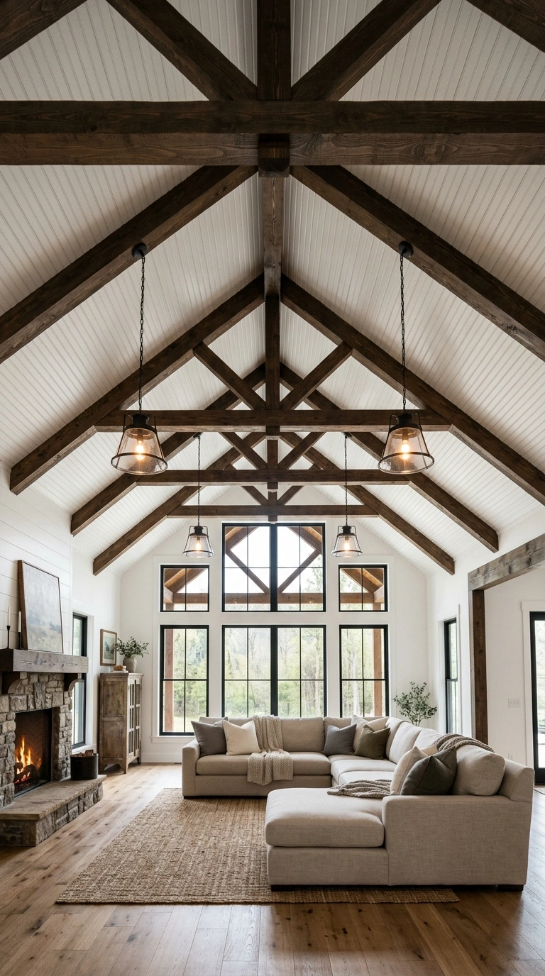 012 Vaulted Ceiling Statement A great room with a tall
