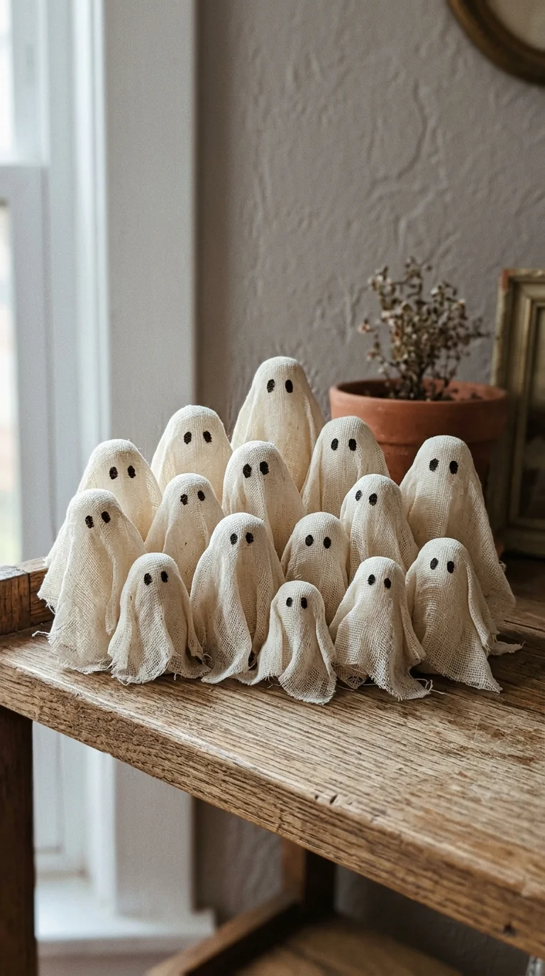 21 Dollar Tree Halloween DIY Ideas for a Spooky Home 14 013 13Creepy Cloth Ghosts A cluster of small stiffened