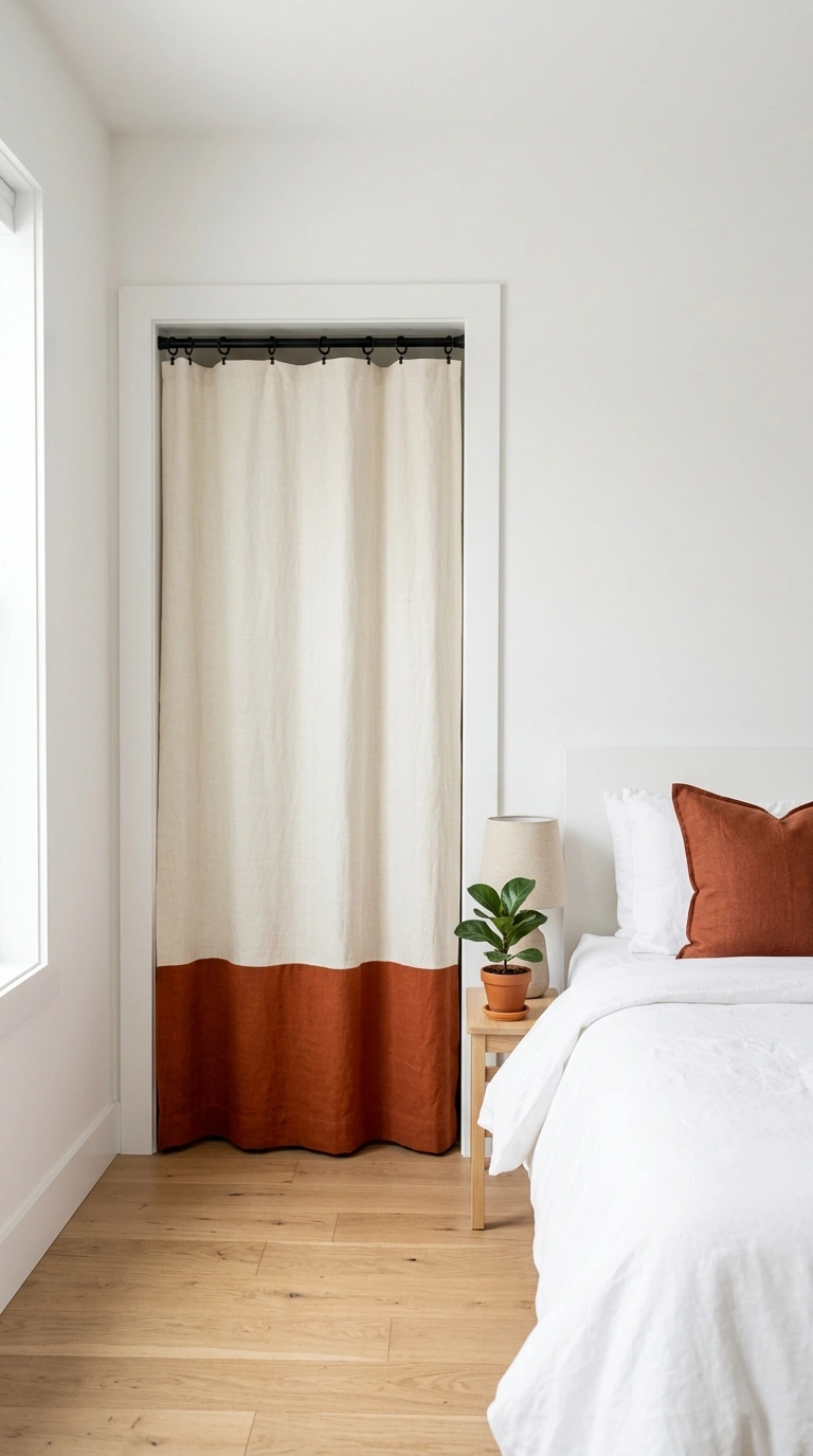 013 Color Blocked Panel A floor length curtain across