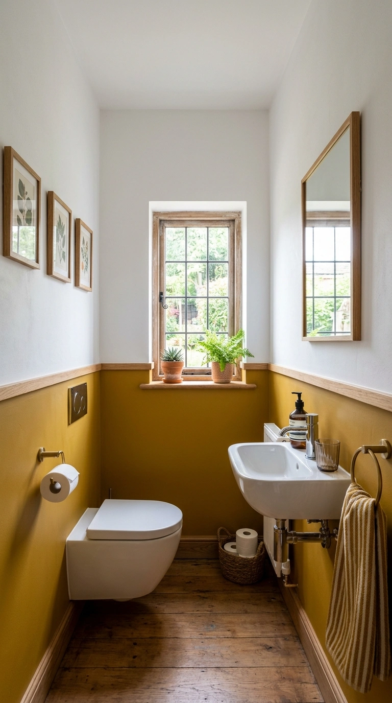 014 Colorful Half Wall A small downstairs toilet with