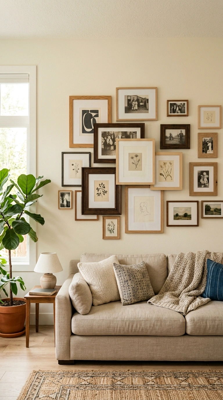 014 Layered Frame Cluster A living room with a neutral