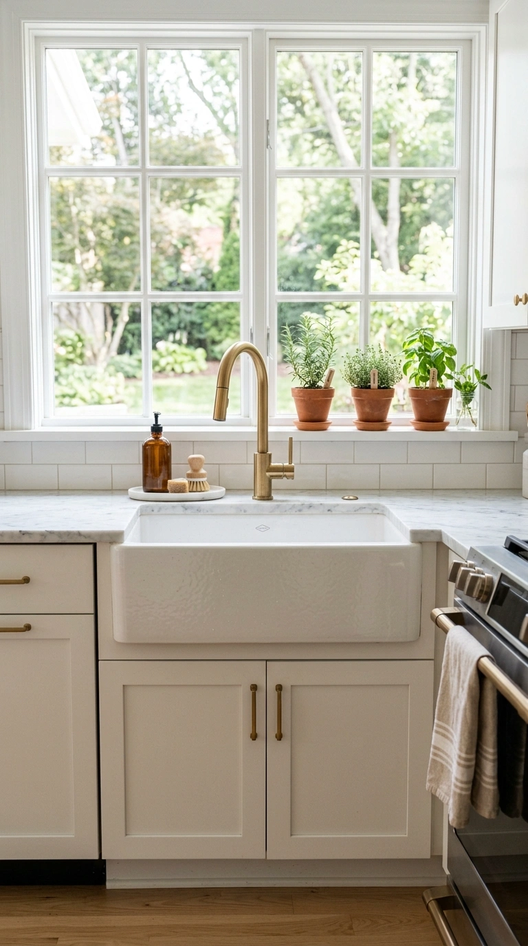 015 15 Apron Front Sink A white fireclay apron front s