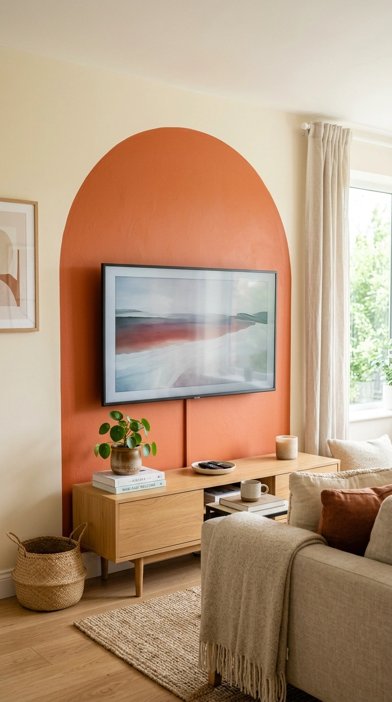 015 Painted Arch Accent A terracotta painted arch risi