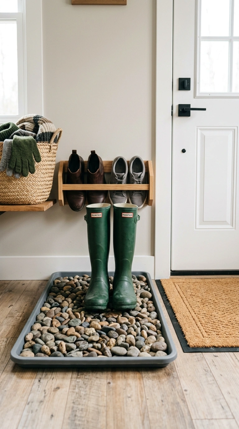 23+ Stunning Entryway Decor Ideas To Try Now 17 016 Boot Tray Setup A gray rubber boot tray filled wit
