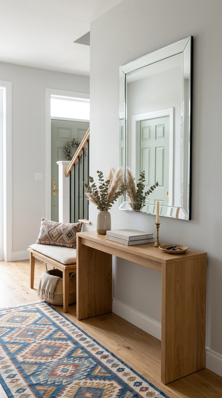 18 Jaw-Dropping Entryway Mirror Ideas You'll Love 19 018 Beveled Edge Mirror A frameless mirror with a beve
