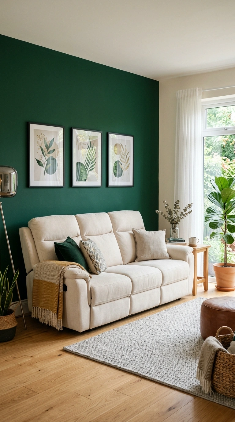 018 Reclining Sofa Accent Wall A living room with a cr
