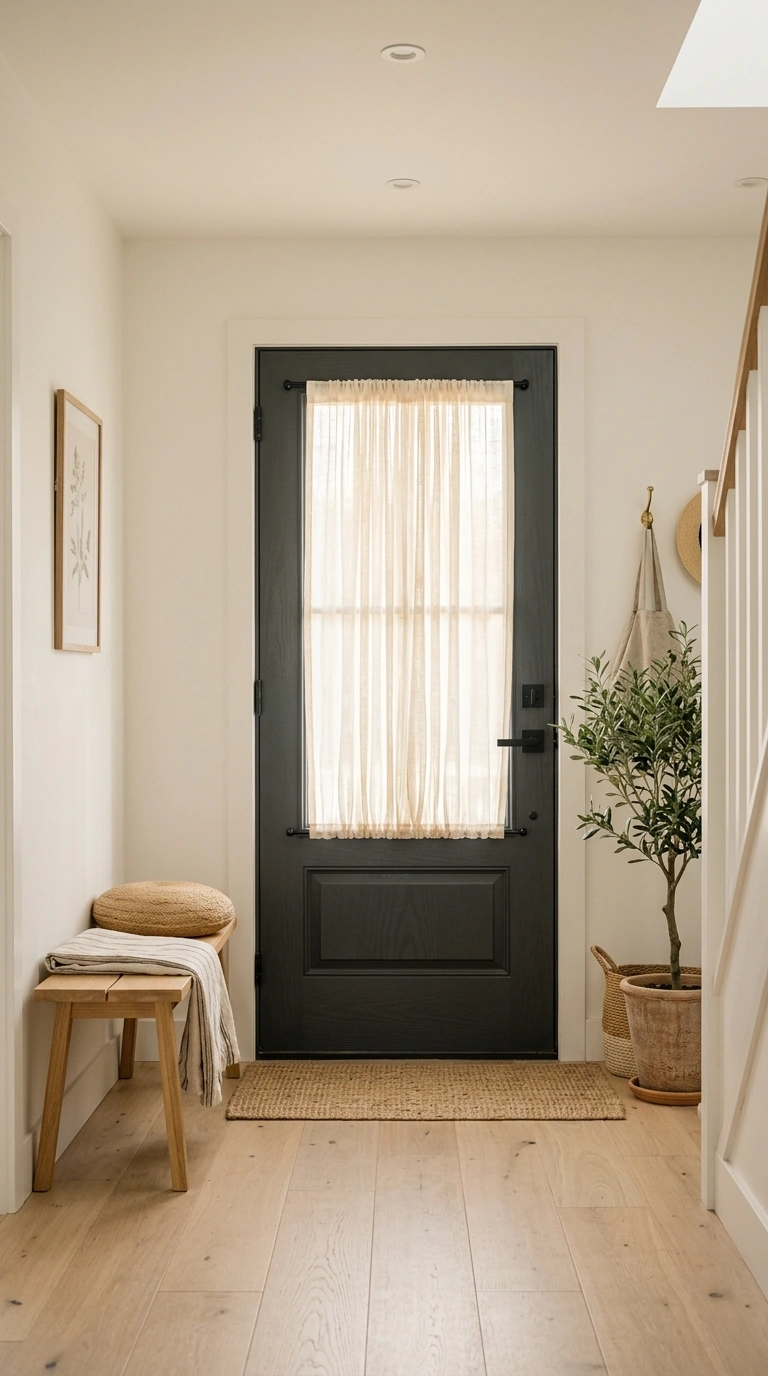 23+ Stunning Entryway Decor Ideas To Try Now 19 018 Sheer Door Panel A front door with a glass panel c