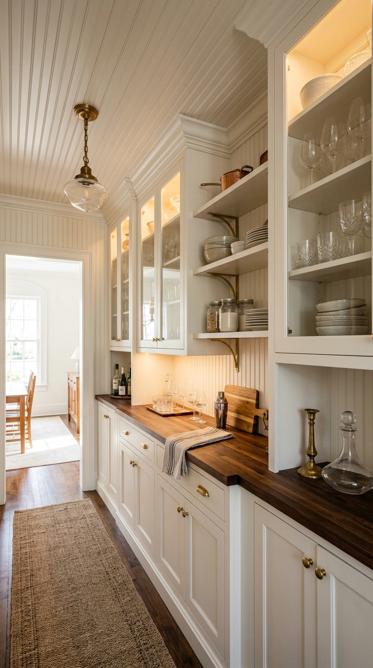 019 Butlers Pantry Detail A narrow butlers pantry with