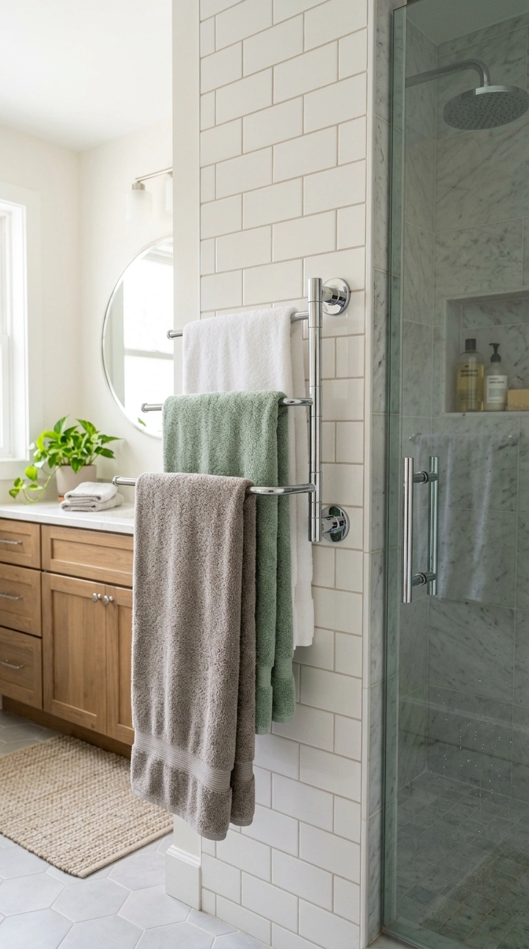 019 Tiered Hanging Bar A tiered swing out towel bar