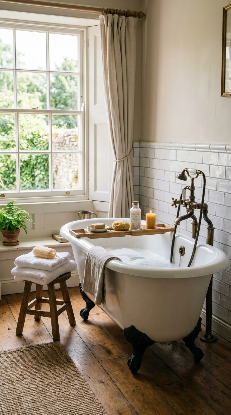 19 Bathroom Remodel Ideas to Refresh Your Space 20 019 Vintage Clawfoot Tub A white porcelain clawfoot tu