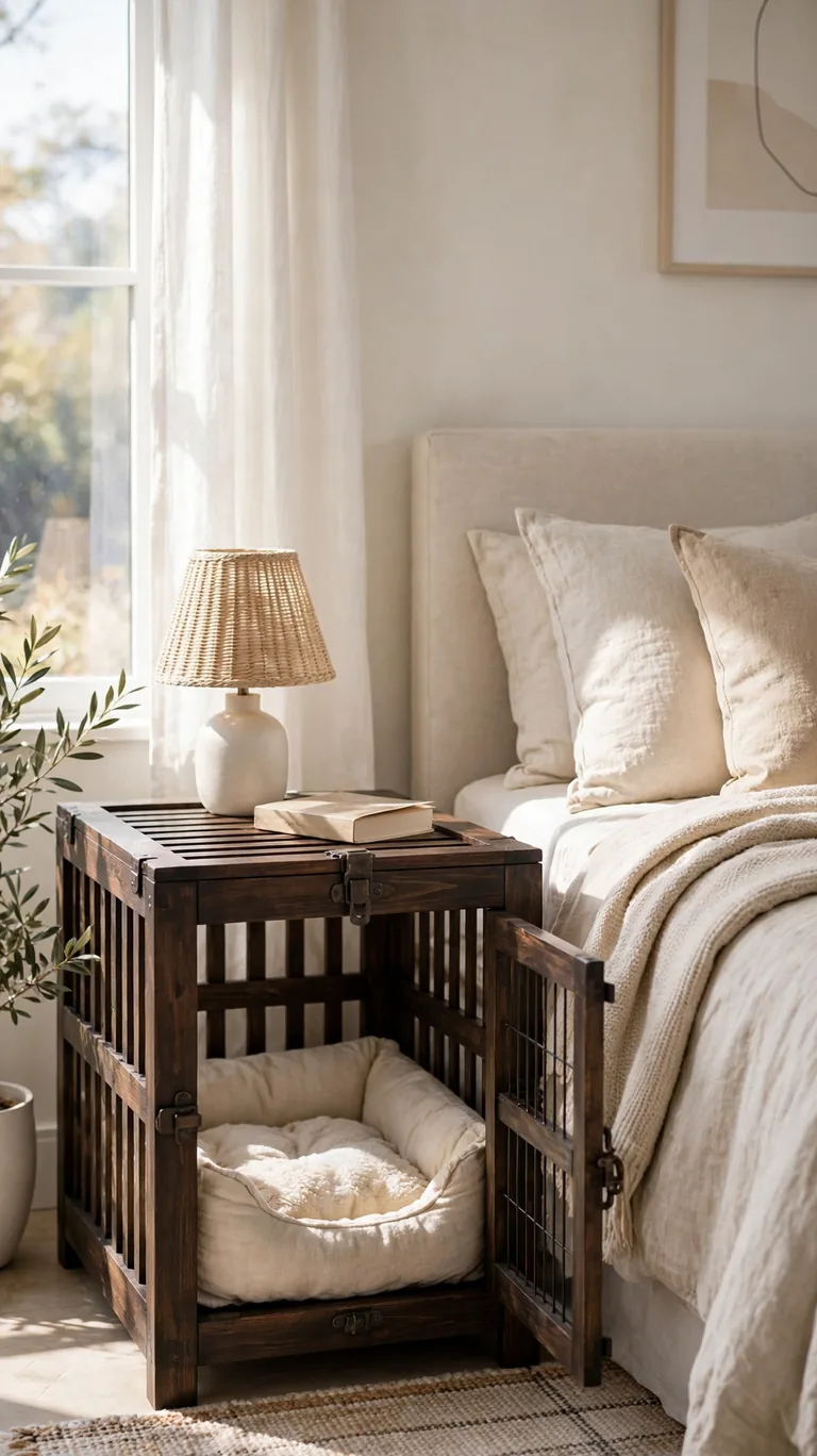 23 Dog Bed Ideas Your Pup Will Love for a Cozy Space 3 Crate Turned Nightstand