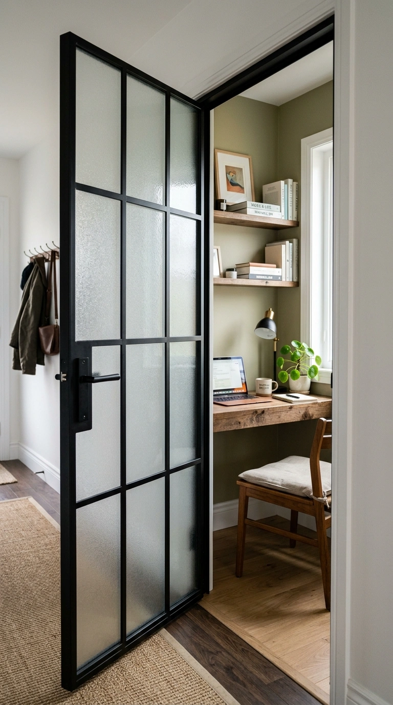 020 20 Frosted Glass Door A frosted glass panel door w